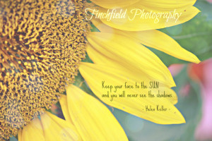 ... famous inspirational quote, helen keller, sunflower, wall decor