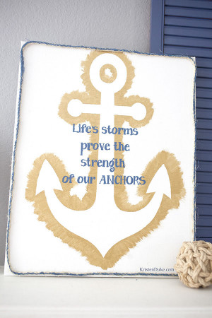 ... printable design of this anchor art quote, in case anyone wants some