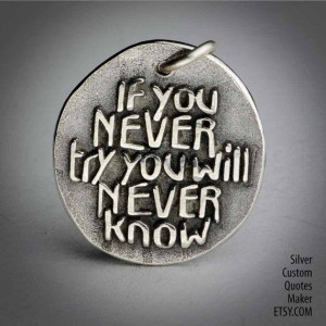 Inspirational Quotes on Solid Silver Pendant, Necklace, Cell Phone ...