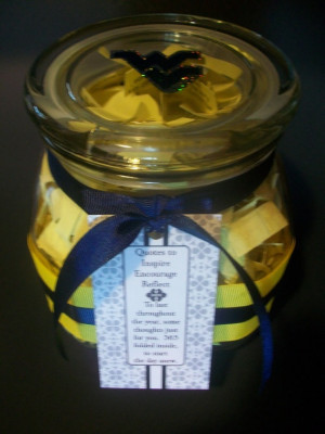 WVU Mountaineers Quote Jar The Perfect Gift by MeadorWarrenDesigns, $ ...