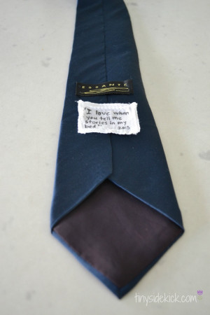Hand stitch the patch onto the back side of the tie making sure to ...