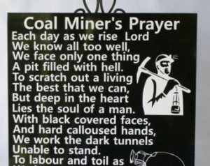COAL MINER'S PRAYER - Miner - H illbilly Proud - High Coal - Coal Mine ...