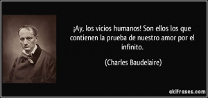 la prueba de nuestro amor por el infinito Charles Baudelaire