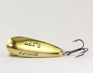 ... gifts for husband, anniversary gift, let's spoon, custom fishing lure