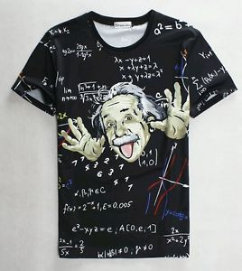 Details about ALBERT EINSTEIN Funny Quote Crazy 3D graphic T-shirt Tee ...