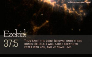 Bible Quote Ezekiel 37:5 Inspirational Hubble Space Telescope Image