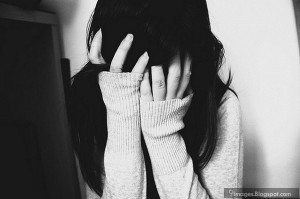 Crying, girl, sadness, alone, pretty, hand, on, face