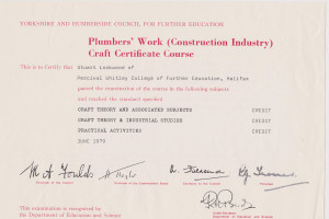 Plumbing Craft Certificate in Plumbing