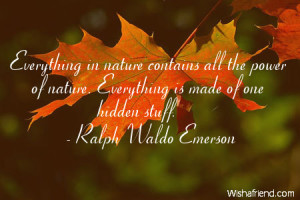 nature-Everything in nature contains all the power of nature ...