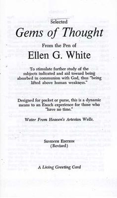 ... from the pen of ellen g white price $ 1 25 more worth reading white