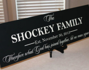 ... Name Sign, Last Name Sign, Wooden Sign With Quote, Christmas Gift Idea