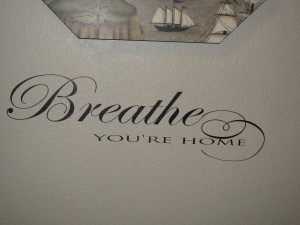 Breathe You're Home Wall Decal Entry Way Wall by FancyWallStickers