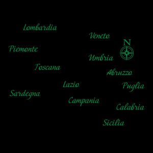 Italy and Her Regions Wall Quotes™ Decal