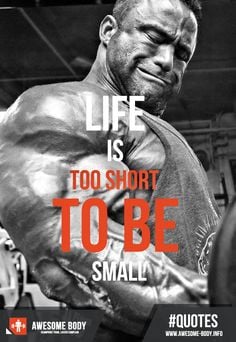 Best Bodybuilding Quotes | Life is too short to be small More