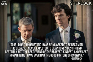 Twitter / BBCOne: THAT Best Man's speech...#Sherlock