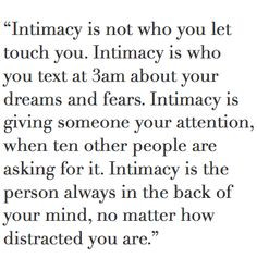 Intimacy ♥ More