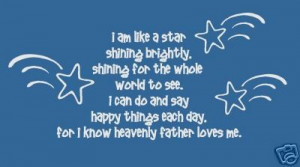 ... wall decal Shining Star vinyl lettering wall words quotes Children LDS