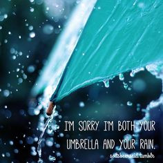 ... Quotes Quotations Quotation I'm sorry I'm both your umbrella and your