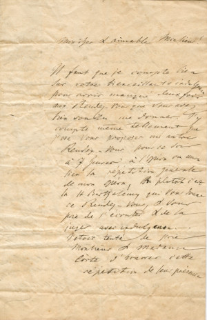 giacomo komponist 1791 1864 eigenh brief mit u quote j meyerbeer quote
