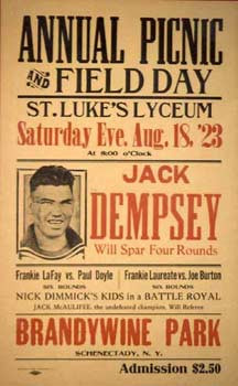 Jack Dempsey Fight Posters. Click on poster to view:
