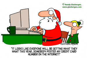 Holiday Cartoons and Comics: Christmas, internet security, information ...