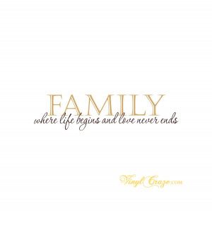 Home > Family & Home > FAMILY where life begins and love never ends