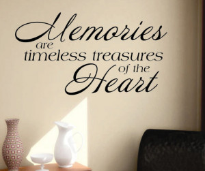 Vinyl Wall Lettering Decal Quotes Memories are Treasures