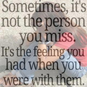 Missing someone