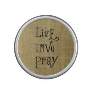 Live Love Pray Christian Quote Affirmation Bluetooth Speaker