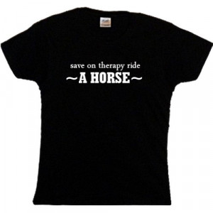FDT Womens Pets LF T-Shirt-Save on Therapy Ride A HORSE-Black 3X