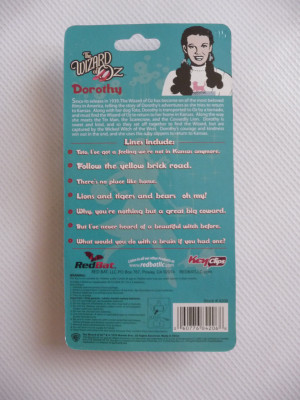 DOROTHY Wizard of OZ -Talking Keychain 7 quotes/sayings 