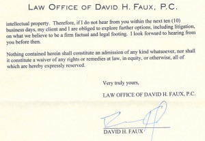 Letter from IP attorney to Women You Should Know attorney (7-6-12)