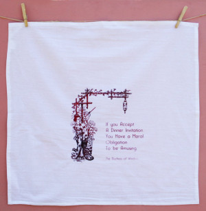 Duchess of Windsor Quote on Kitchen Towel, 100% Hight Quality Flour ...