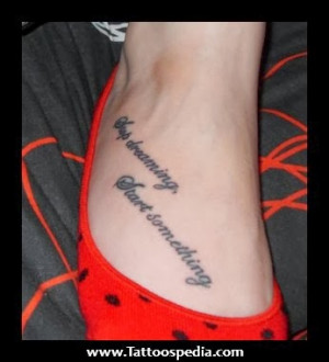 Music quote tattoo for women