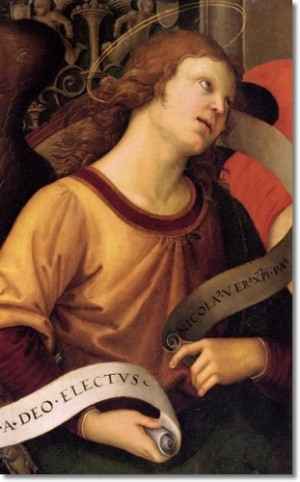 Raphael Santi European Master Painter - Portrait of an Angel Painting