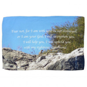 Bible Verses Inspirational Quote Isaiah 41:10 Towel