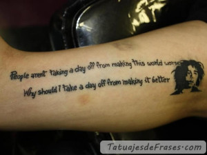 Frases de Bob Marley en español para tatuajes