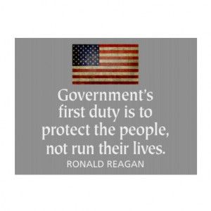 Ronald Reagan Quote on Government Lawn Signs