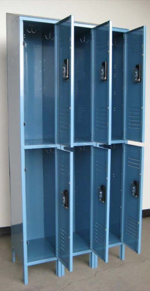 Blue Double Tier Metal School Lockers -Image3