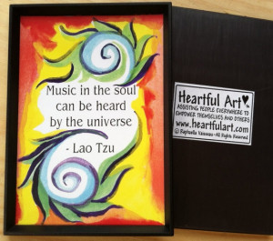 Music In The Soul LAO TZU Motivational Quote Inspirational Print Yoga ...
