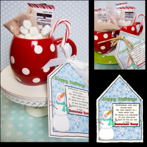 printable Christmas gift ideas, printable party favors