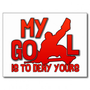 My Goal, Hockey Goalie Post Cards