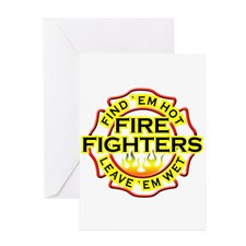 Firefighters, Hot! Greeting Card for