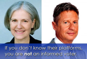... Stein of the Green Party and Gary Johnson of the Libertarian Party