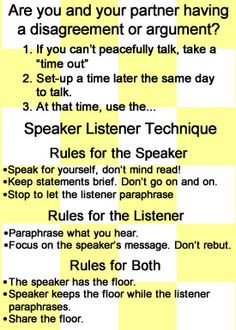 Speaker Listener Technique More