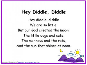 Hey Diddle Diddle Christian Nursery Rhyme Short Love Poems That Rhyme