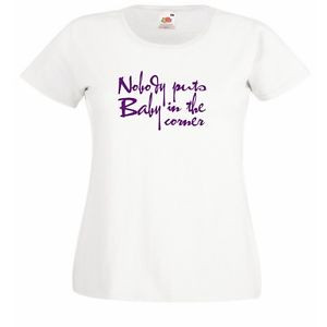 BABY-CORNER-Dirty-Dancing-Quote-White-Lady-Fit-T-Shirt