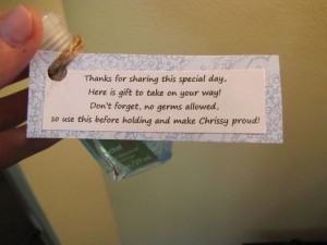 Baby Shower Hand Sanitizer Favor Sayings