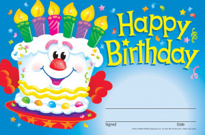 Details about 30 Kids happy birthday reward recognition certificate ...