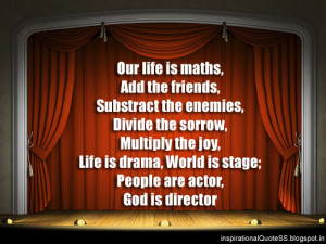Inspirational QuoteSS ― Our life is a maths, Add the friends ...